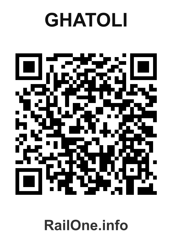RailOne QR Code for Ghatoli station