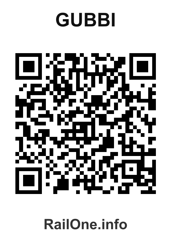 RailOne QR Code for Gubbi station