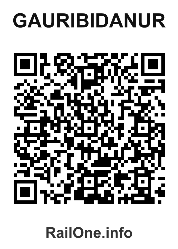 RailOne QR Code for Gauribidanur station