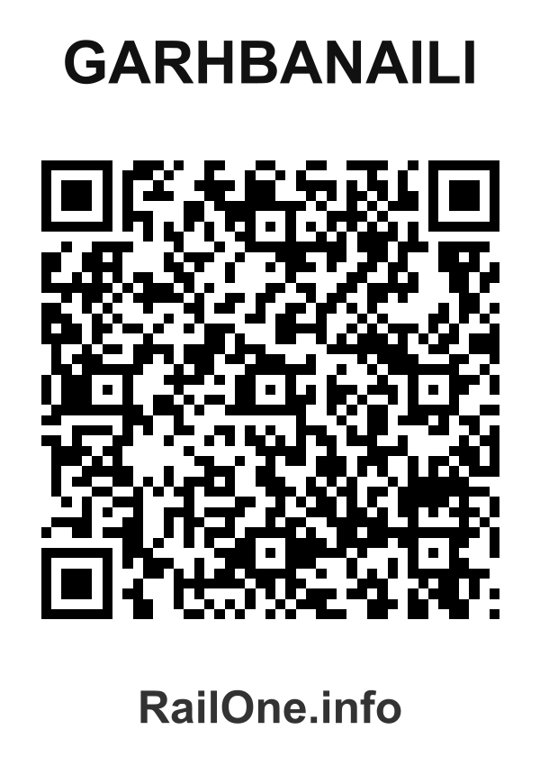 RailOne QR Code for Garhbanaili station