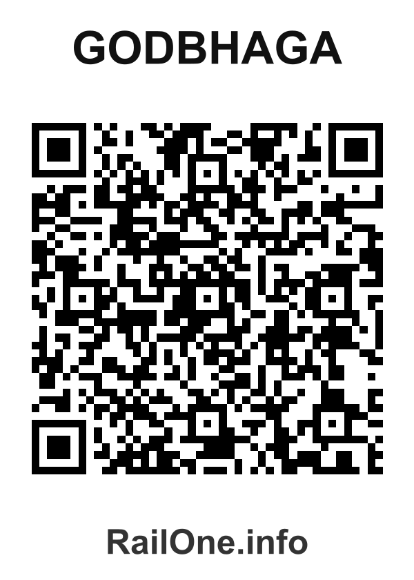 RailOne QR Code for Godbhaga station