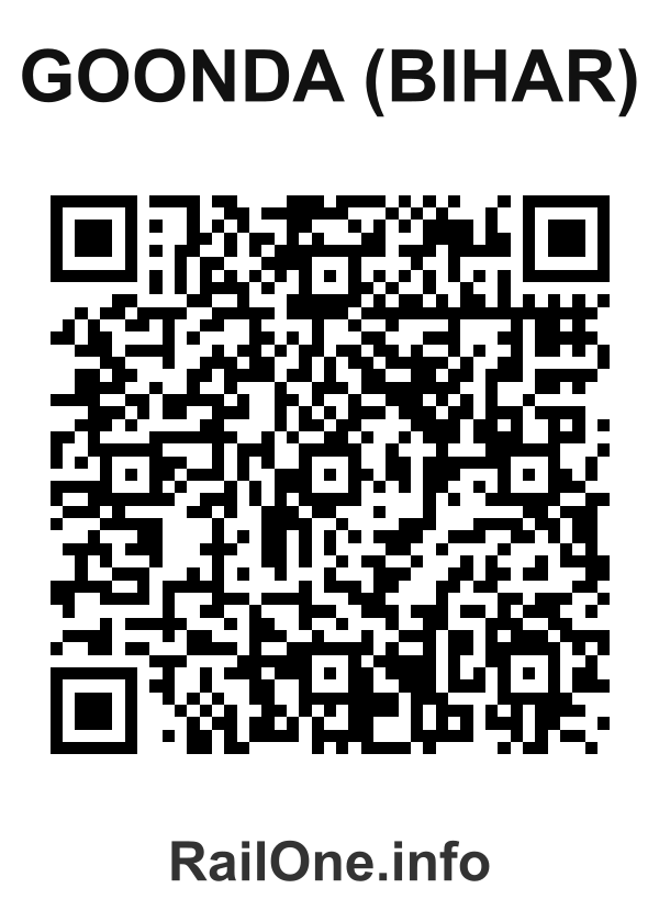 RailOne QR Code for Goonda (bihar) station
