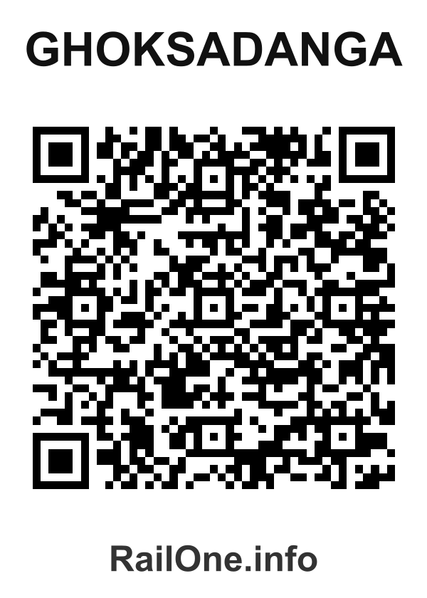 RailOne QR Code for Ghoksadanga station