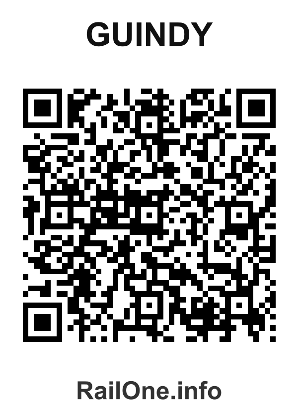 RailOne QR Code for Guindy station