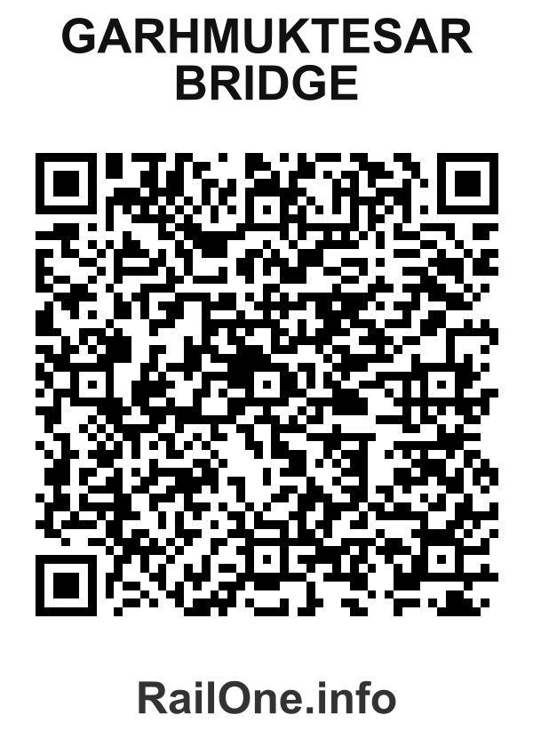 RailOne QR Code for Garhmuktesar Bridge station