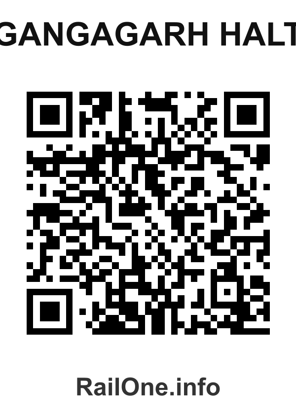 RailOne QR Code for Gangagarh Halt station