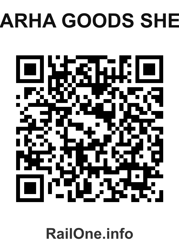 RailOne QR Code for Garha Goods Shed station