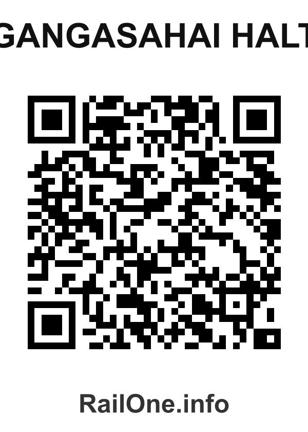 RailOne QR Code for Gangasahai Halt station