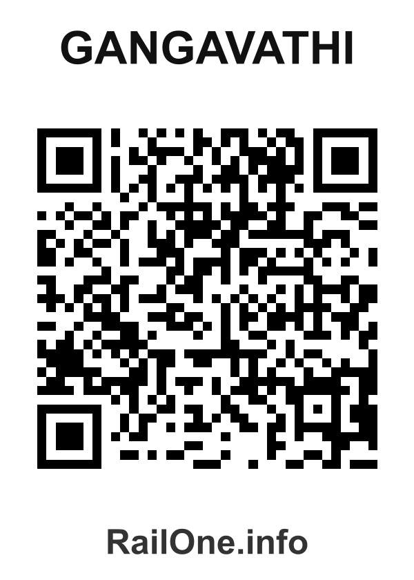 RailOne QR Code for Gangavathi station