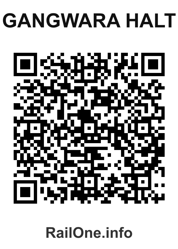 RailOne QR Code for Gangwara Halt station
