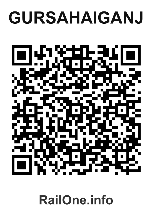 RailOne QR Code for Gursahaiganj station
