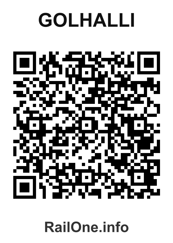 RailOne QR Code for Golhalli station