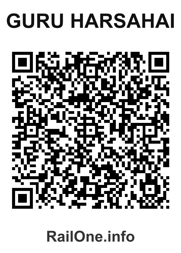 RailOne QR Code for Guru Harsahai station