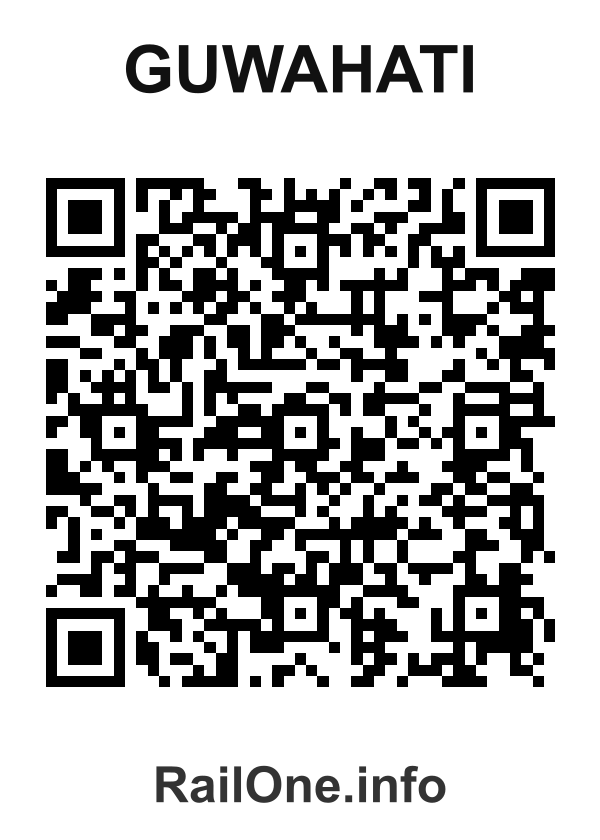 RailOne QR Code for Guwahati station