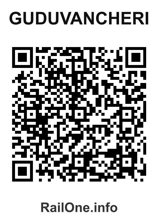 RailOne QR Code for Guduvancheri station