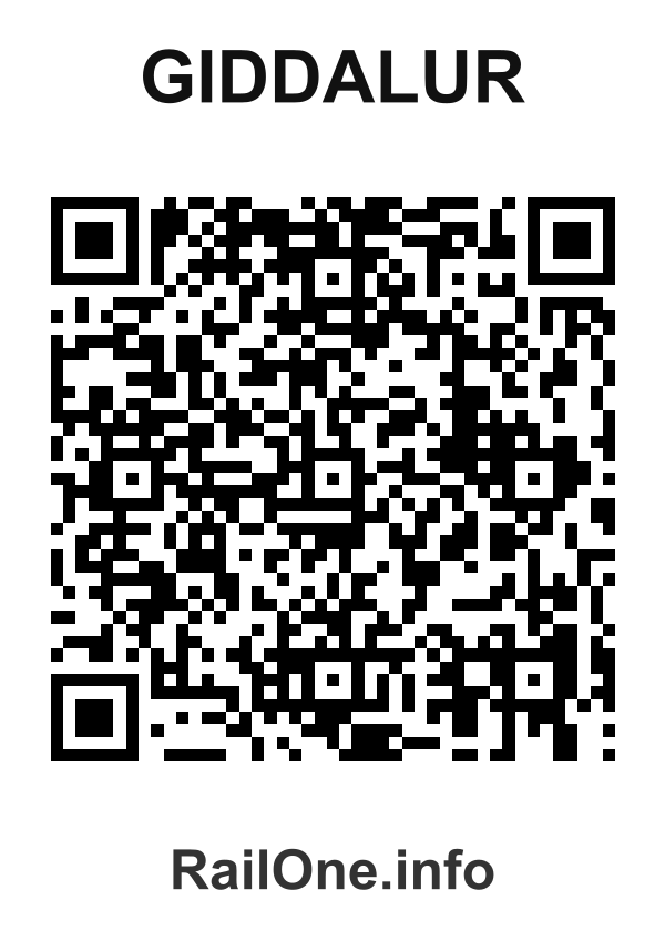 RailOne QR Code for Giddalur station