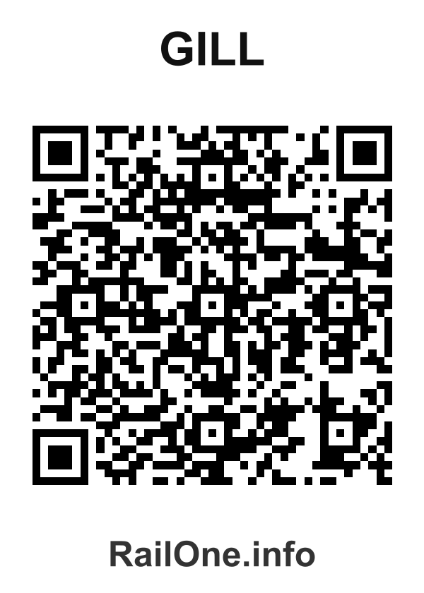 RailOne QR Code for Gill station