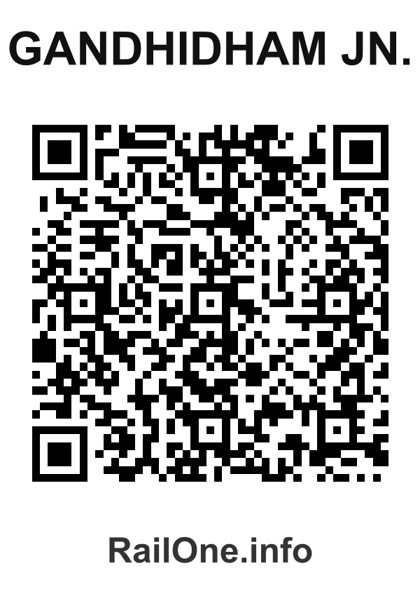 RailOne QR Code for Gandhidham Jn. station