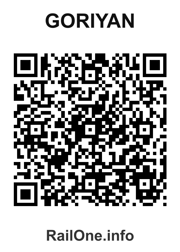 RailOne QR Code for Goriyan station