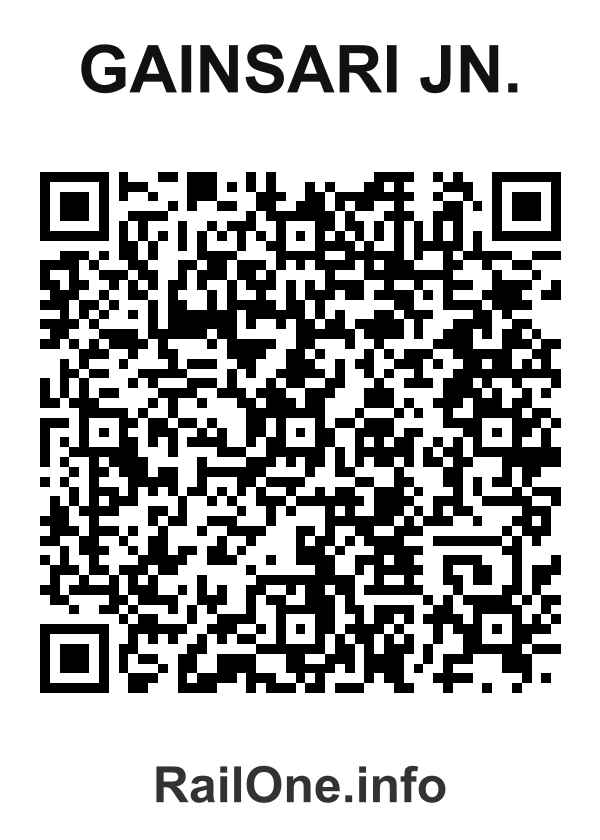RailOne QR Code for Gainsari Jn. station