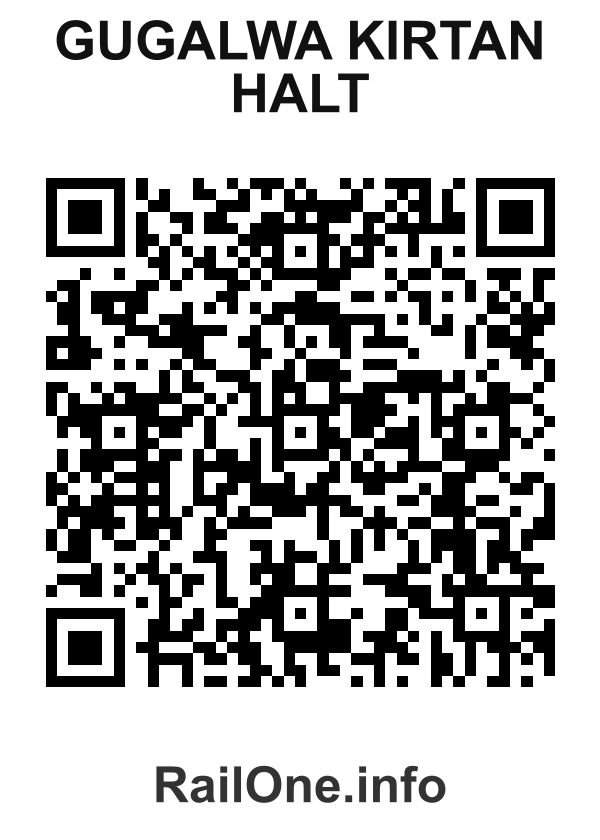 RailOne QR Code for Gugalwa Kirtan Halt station