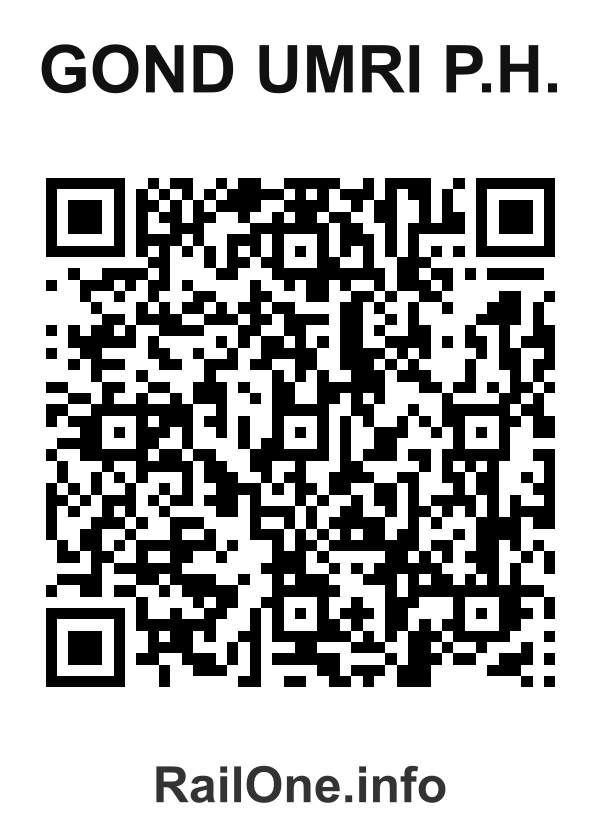 RailOne QR Code for Gond Umri P.h. station