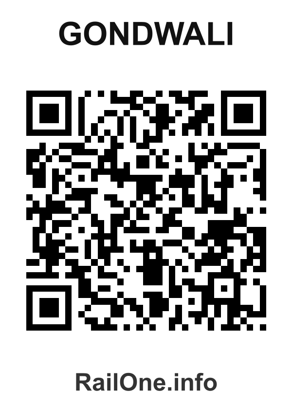 RailOne QR Code for Gondwali station