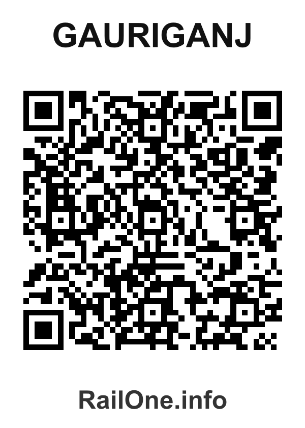 RailOne QR Code for Gauriganj station