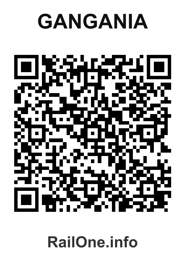 RailOne QR Code for Gangania station