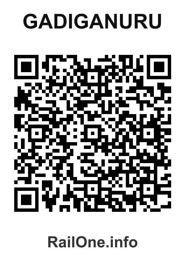 RailOne QR Code for Gadiganuru station