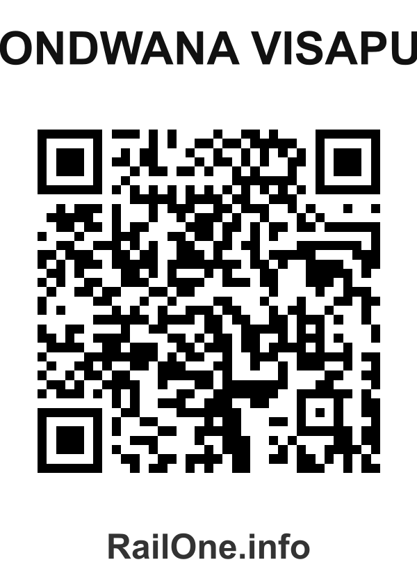 RailOne QR Code for Gondwana Visapur station