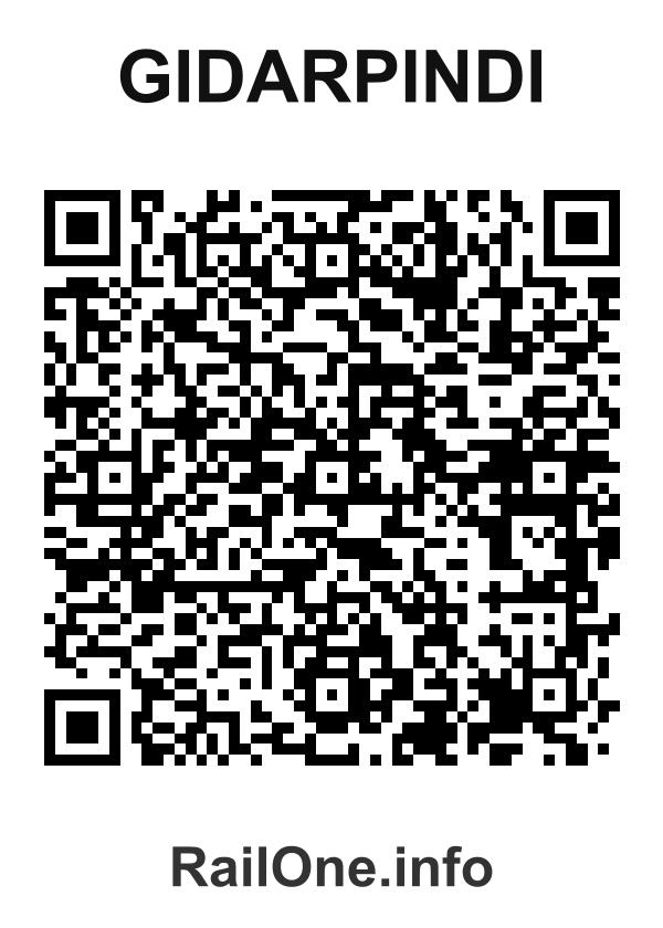 RailOne QR Code for Gidarpindi station