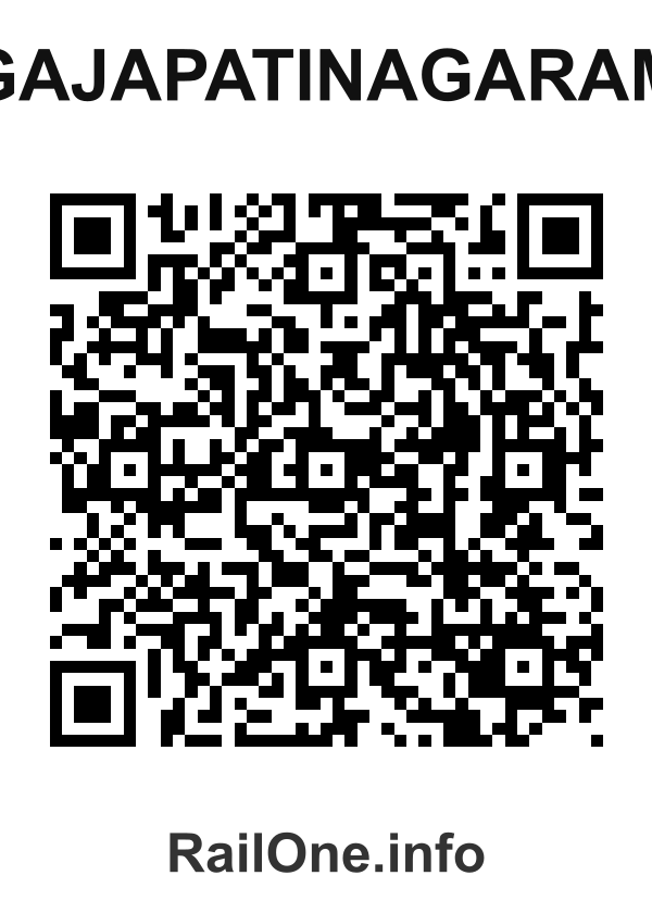 RailOne QR Code for Gajapatinagaram station