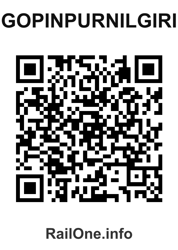 RailOne QR Code for Gopinpurnilgiri station
