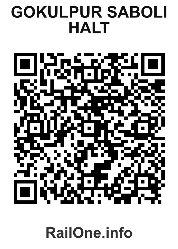 RailOne QR Code for Gokulpur Saboli Halt station