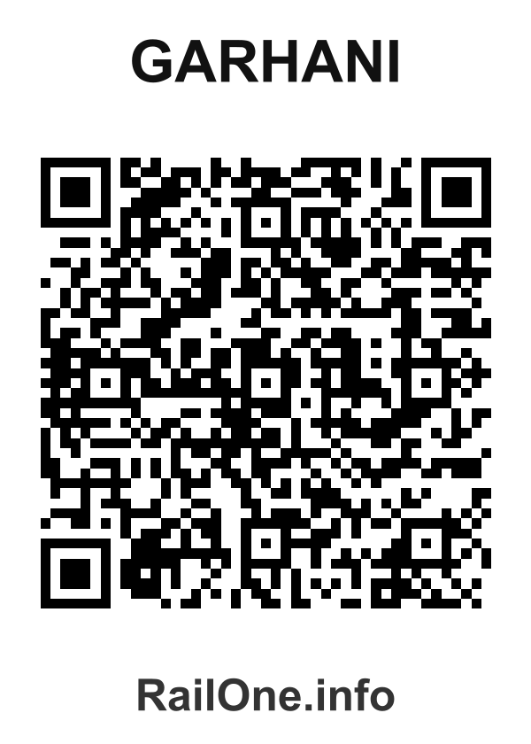 RailOne QR Code for Garhani station
