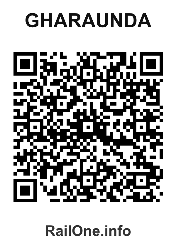 RailOne QR Code for Gharaunda station