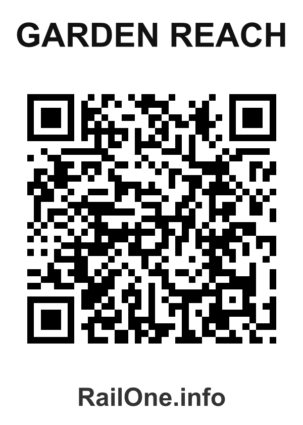 RailOne QR Code for Garden Reach station