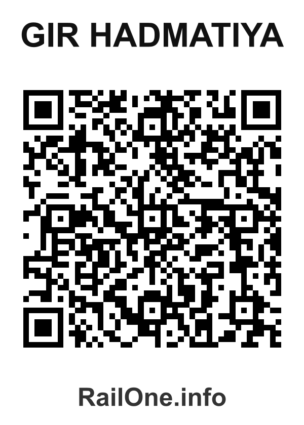 RailOne QR Code for Gir Hadmatiya station