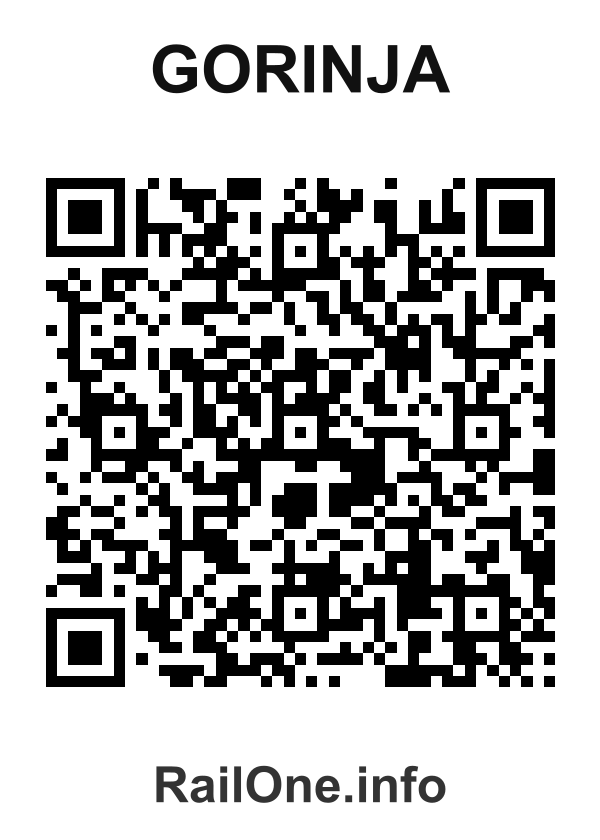 RailOne QR Code for Gorinja station