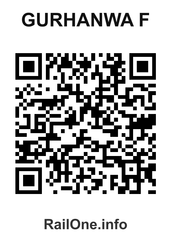 RailOne QR Code for Gurhanwa F station