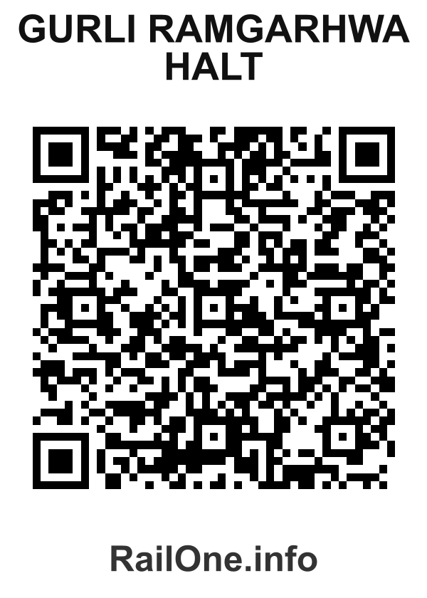RailOne QR Code for Gurli Ramgarhwa Halt station