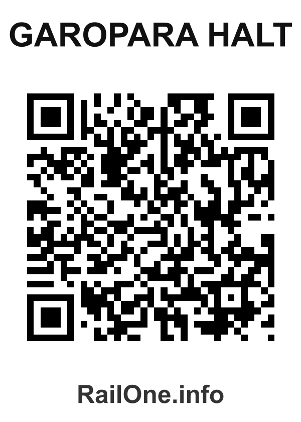 RailOne QR Code for Garopara Halt station