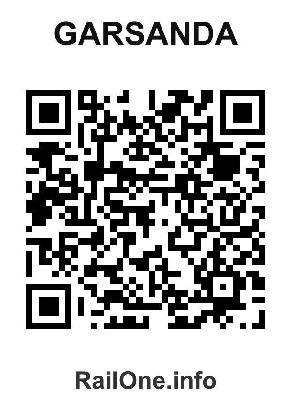 RailOne QR Code for Garsanda station