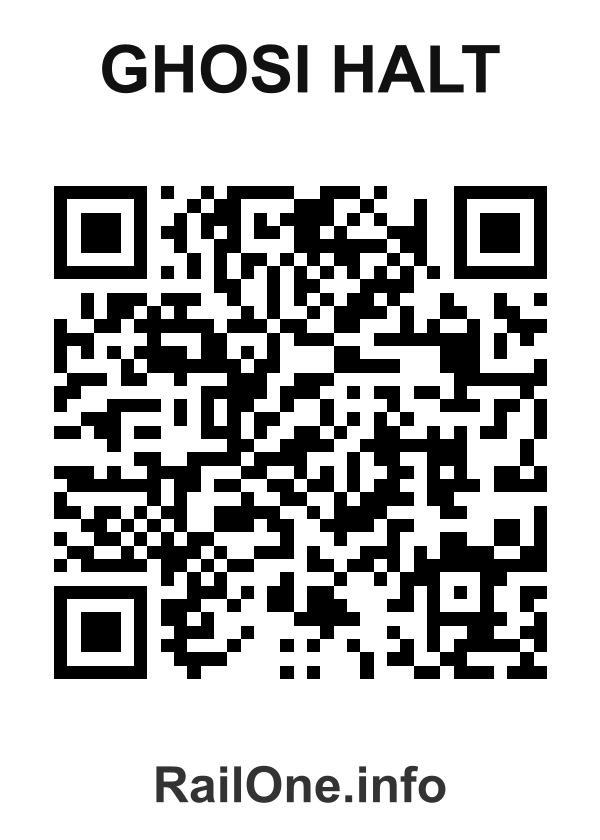 RailOne QR Code for Ghosi Halt station