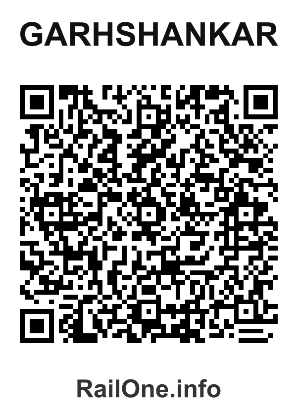 RailOne QR Code for Garhshankar station