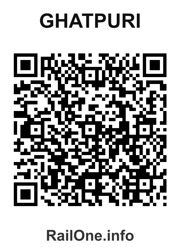 RailOne QR Code for Ghatpuri station