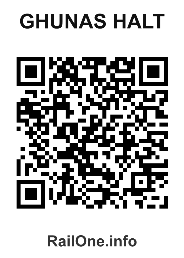 RailOne QR Code for Ghunas Halt station