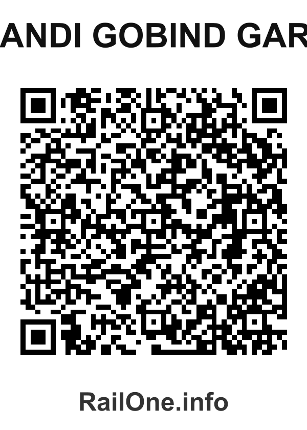 RailOne QR Code for Mandi Gobind Garh station