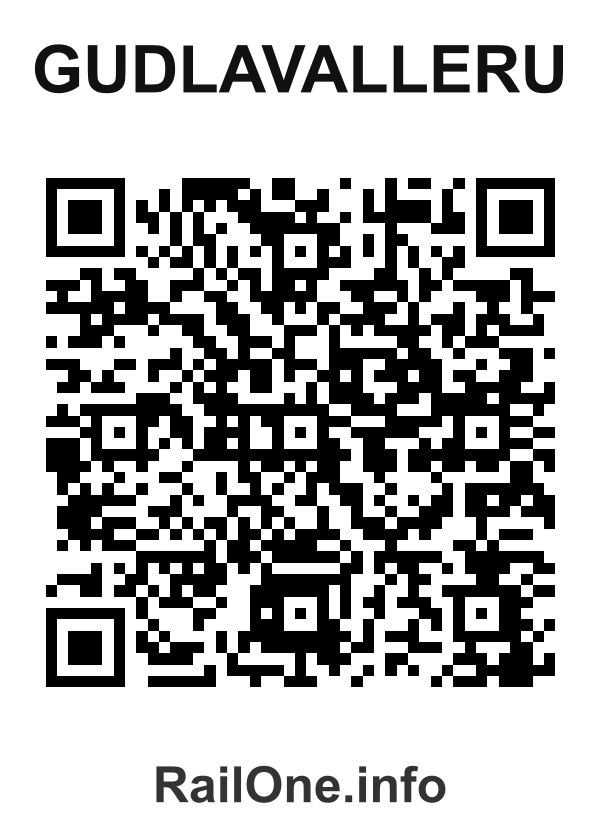 RailOne QR Code for Gudlavalleru station